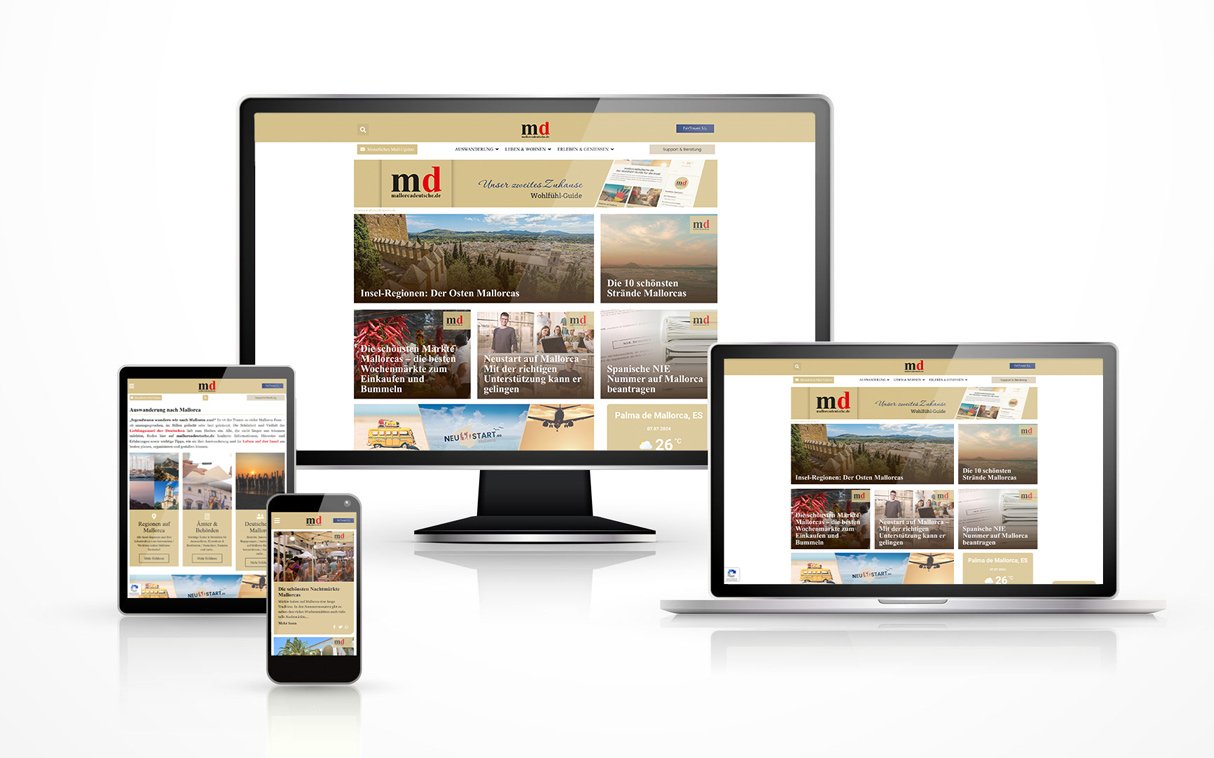 Webdesign Mallorca - mallorcawebsites.com - Beispiel Webseite / Website / Blog